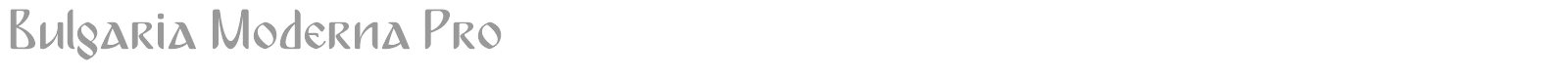 Bulgaria Moderna Pro font preview
